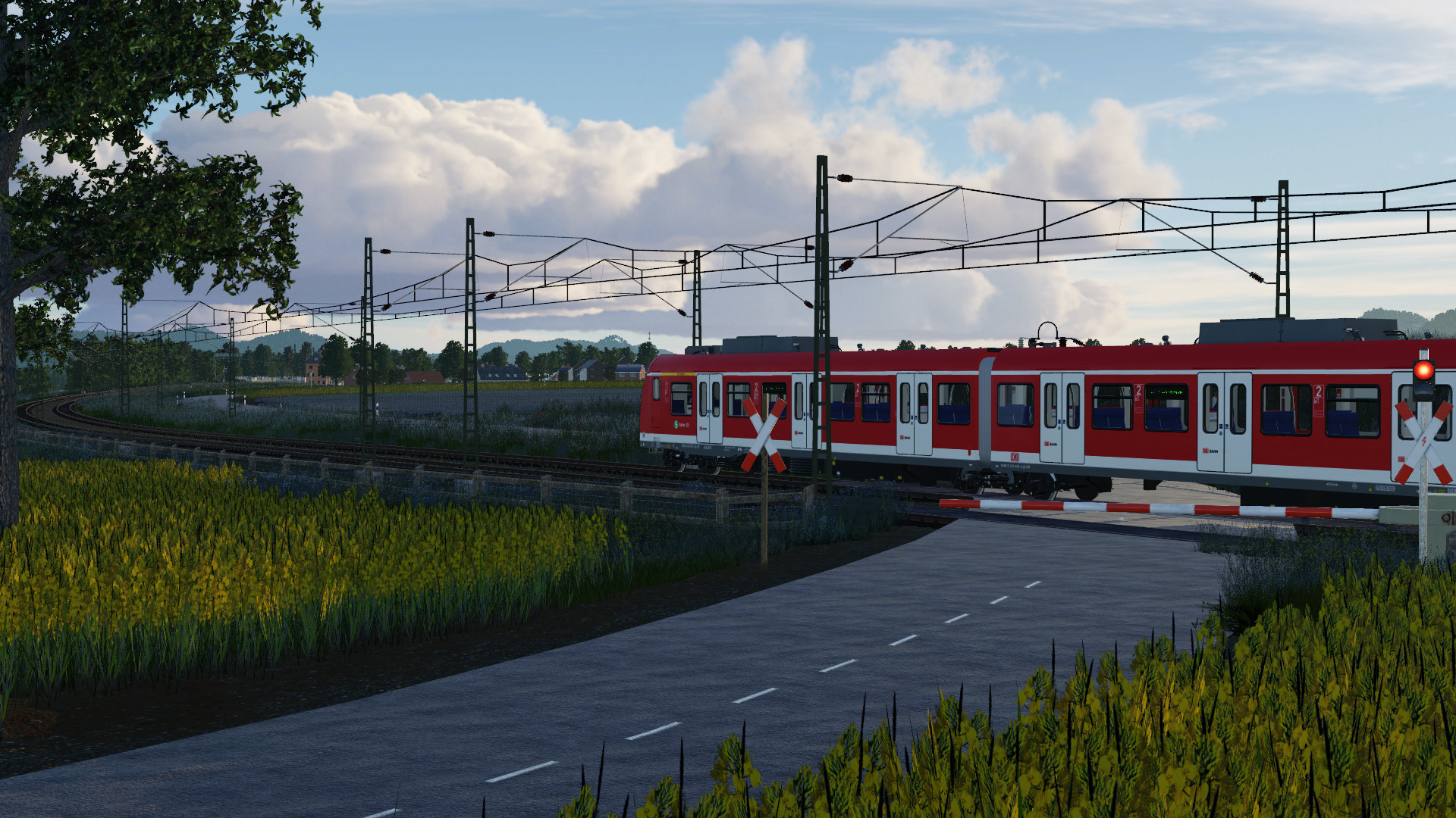BR 423 bei einem BÜ