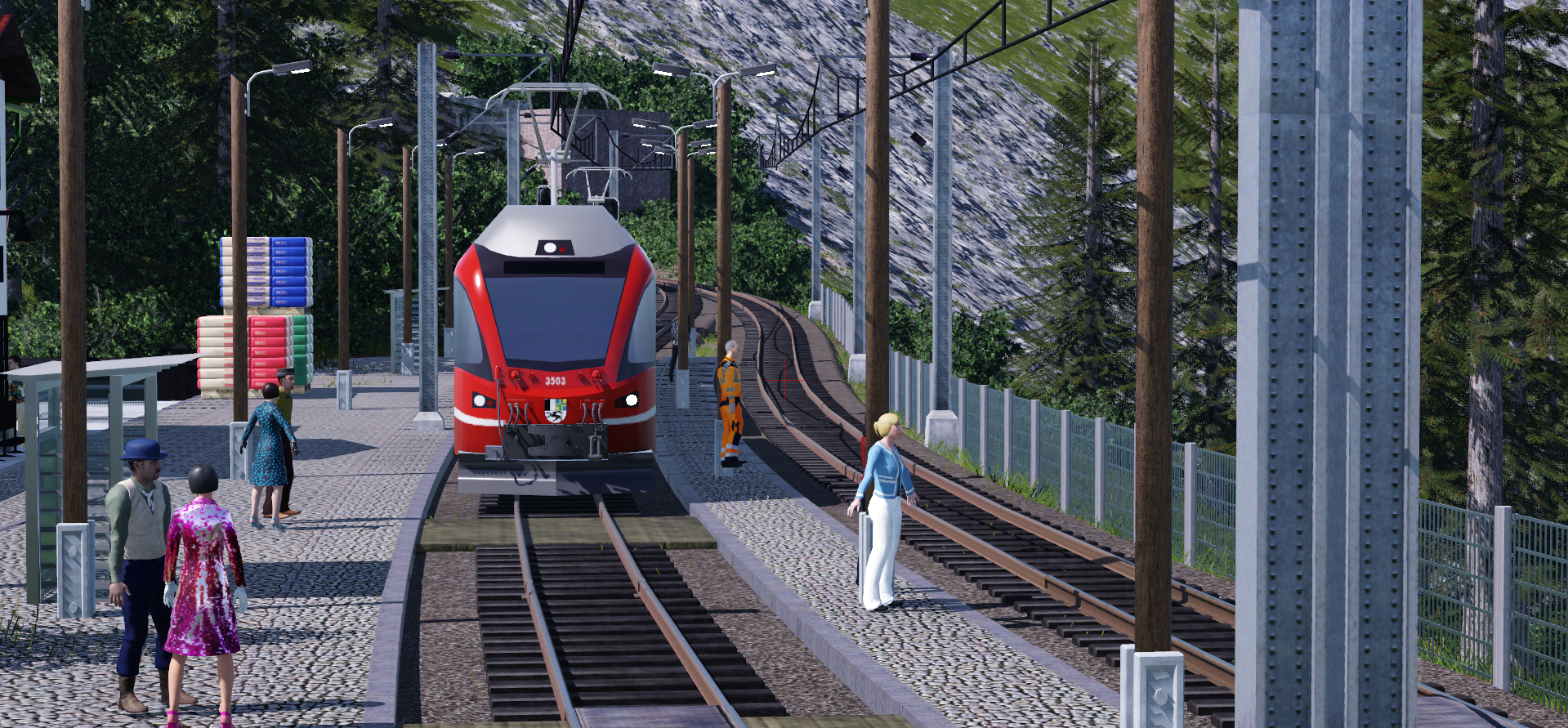 RhB Schmalspur am Klosterberg