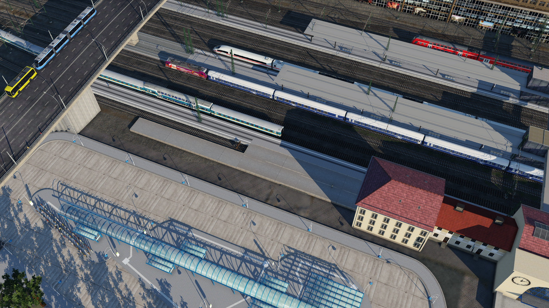 Regensburg. Bahnhof und Busbahnhof