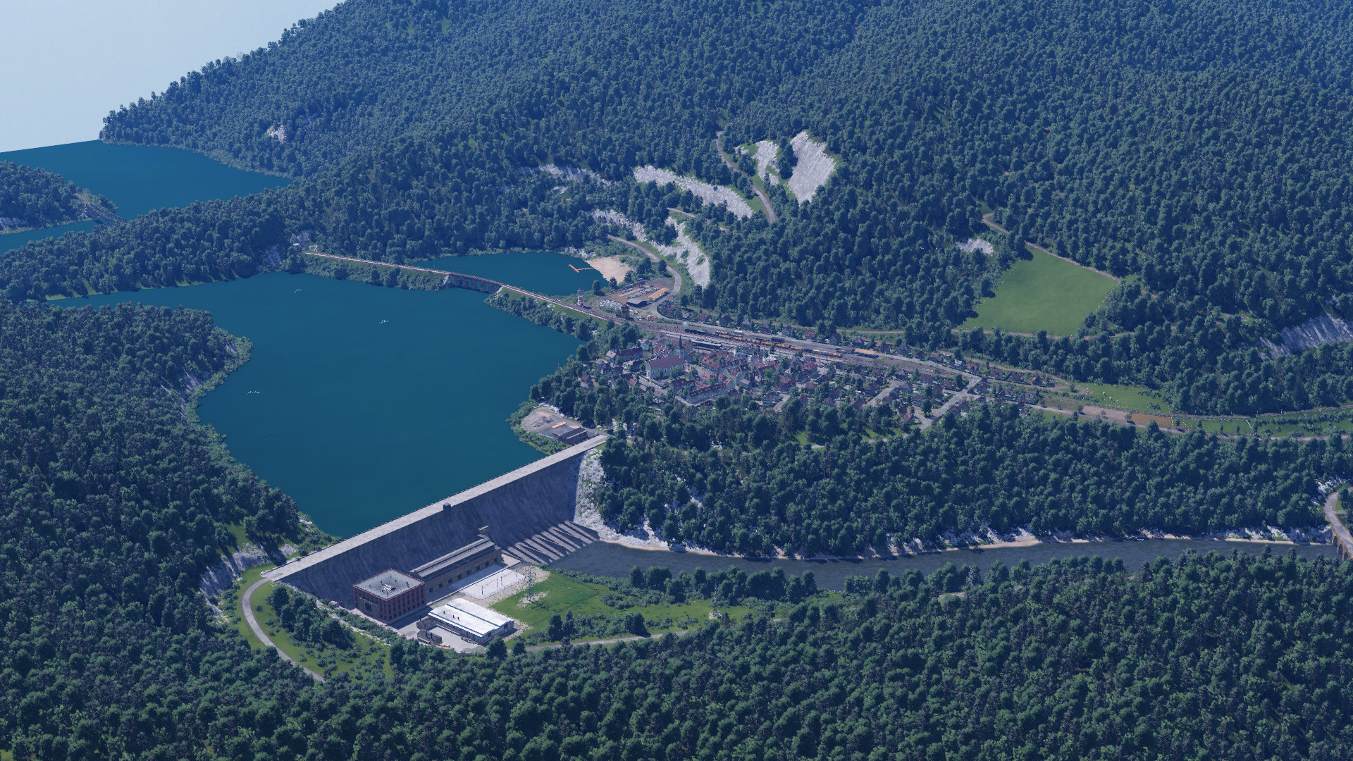 Steinhütte mit der Schlundsee Talsperre