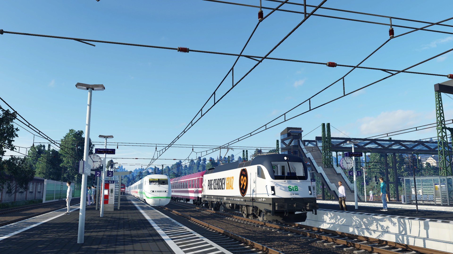 Viel Verkehr im Durchgangsbahnhof