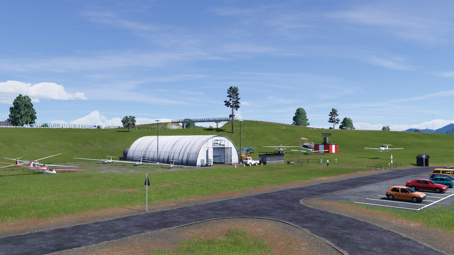 Sportflugplatz mit BKO's unsichtbarerer Landebahn