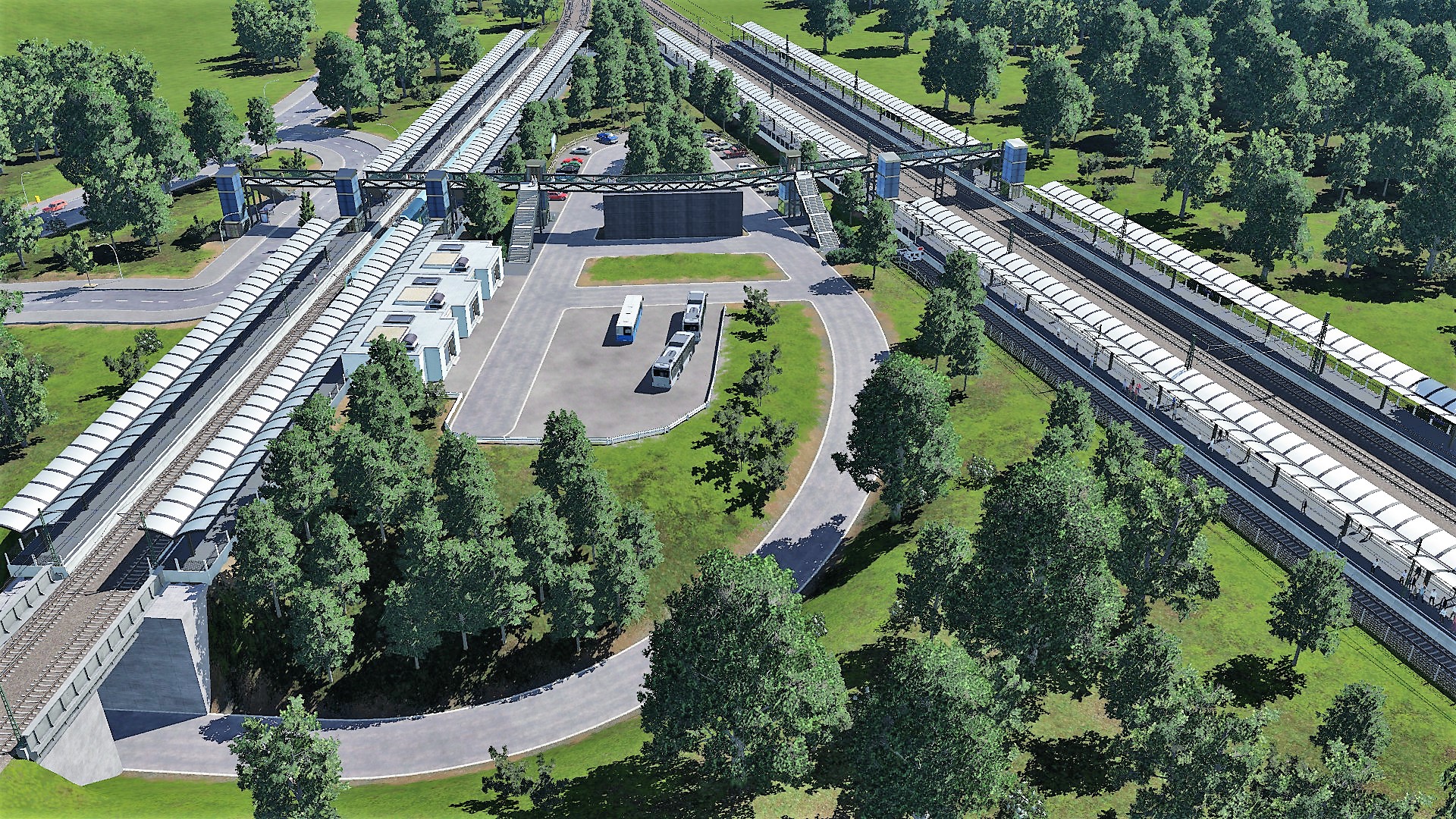 Keilbahnhof in Minden Blickrichtung Nord