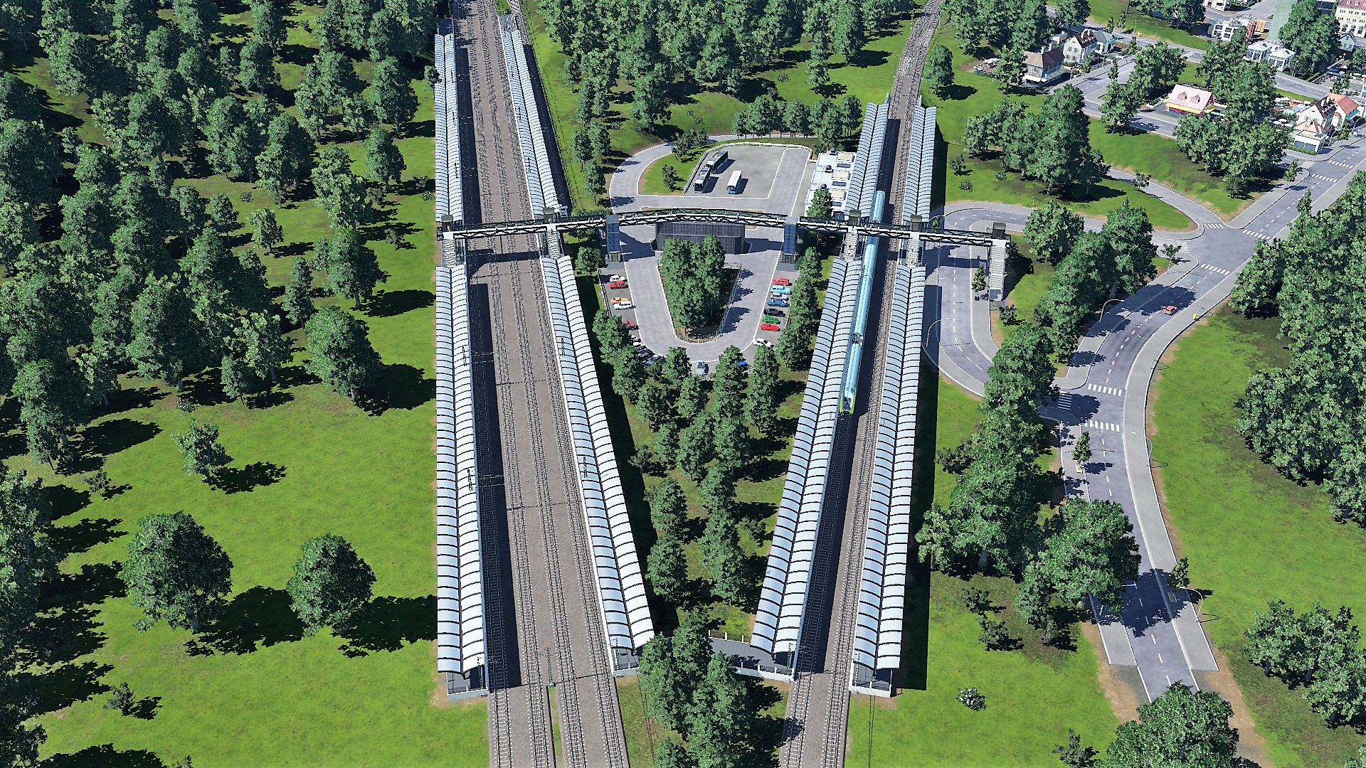 Keilbahnhof in Minden Blickrichtung Süd