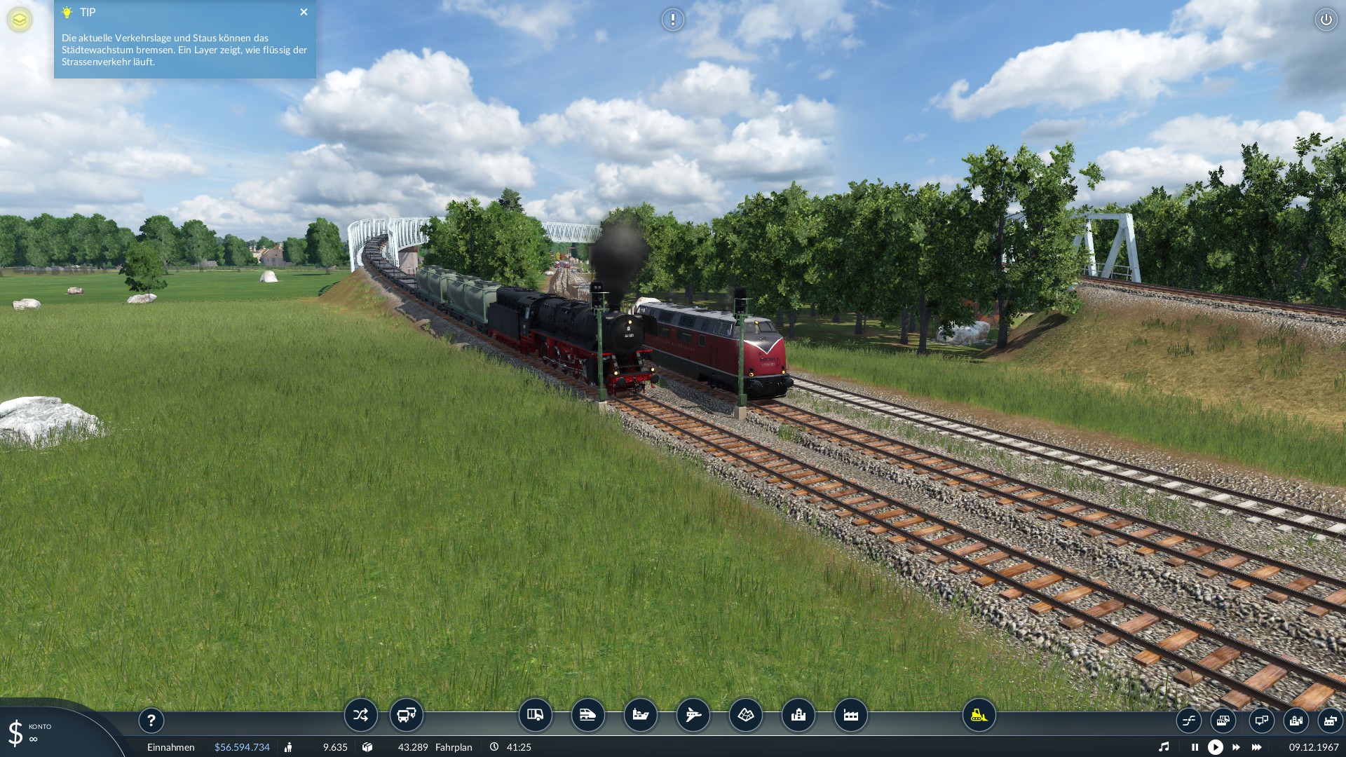 Warten auf freie Wege :-)