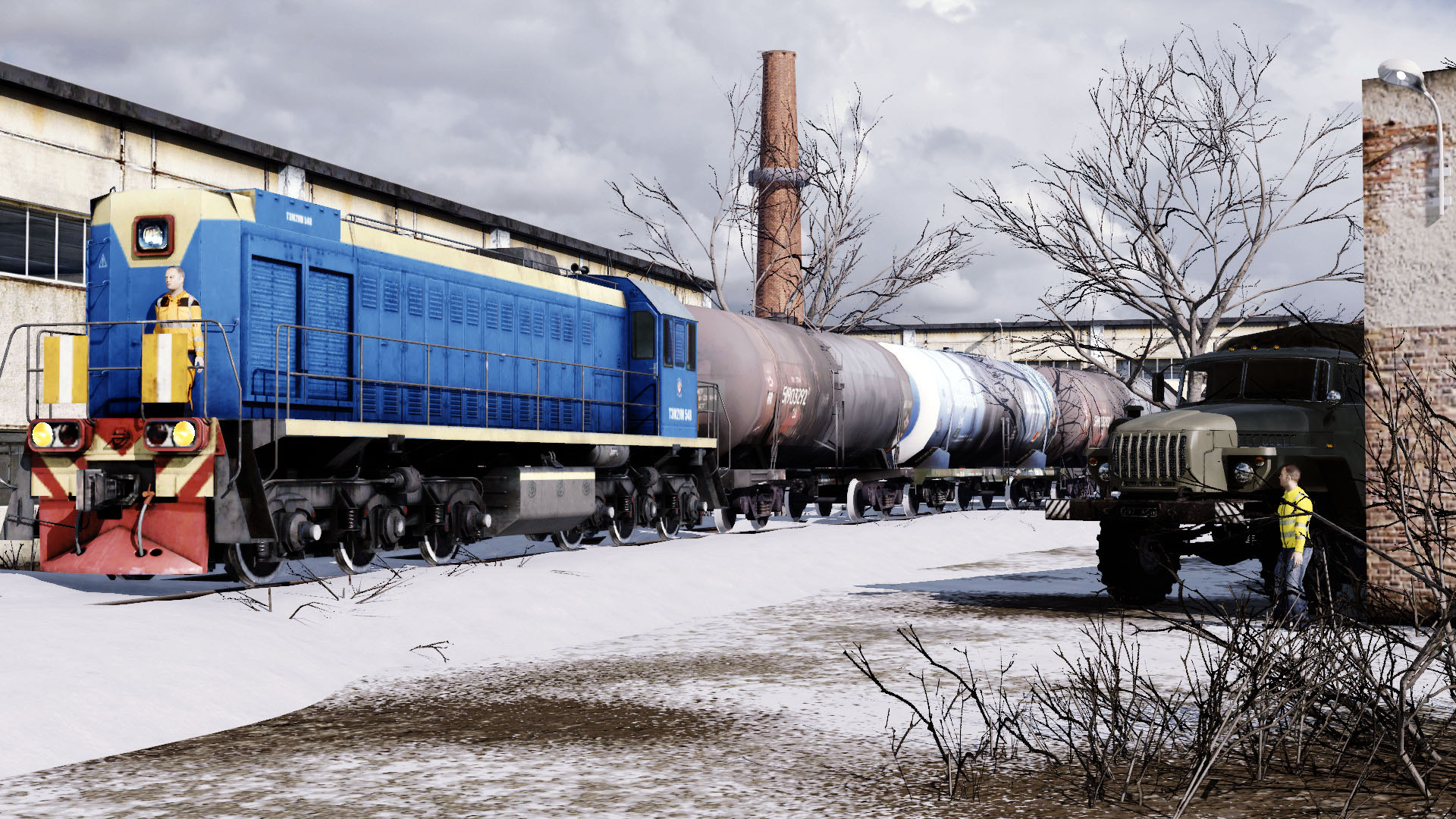 winter at the factory