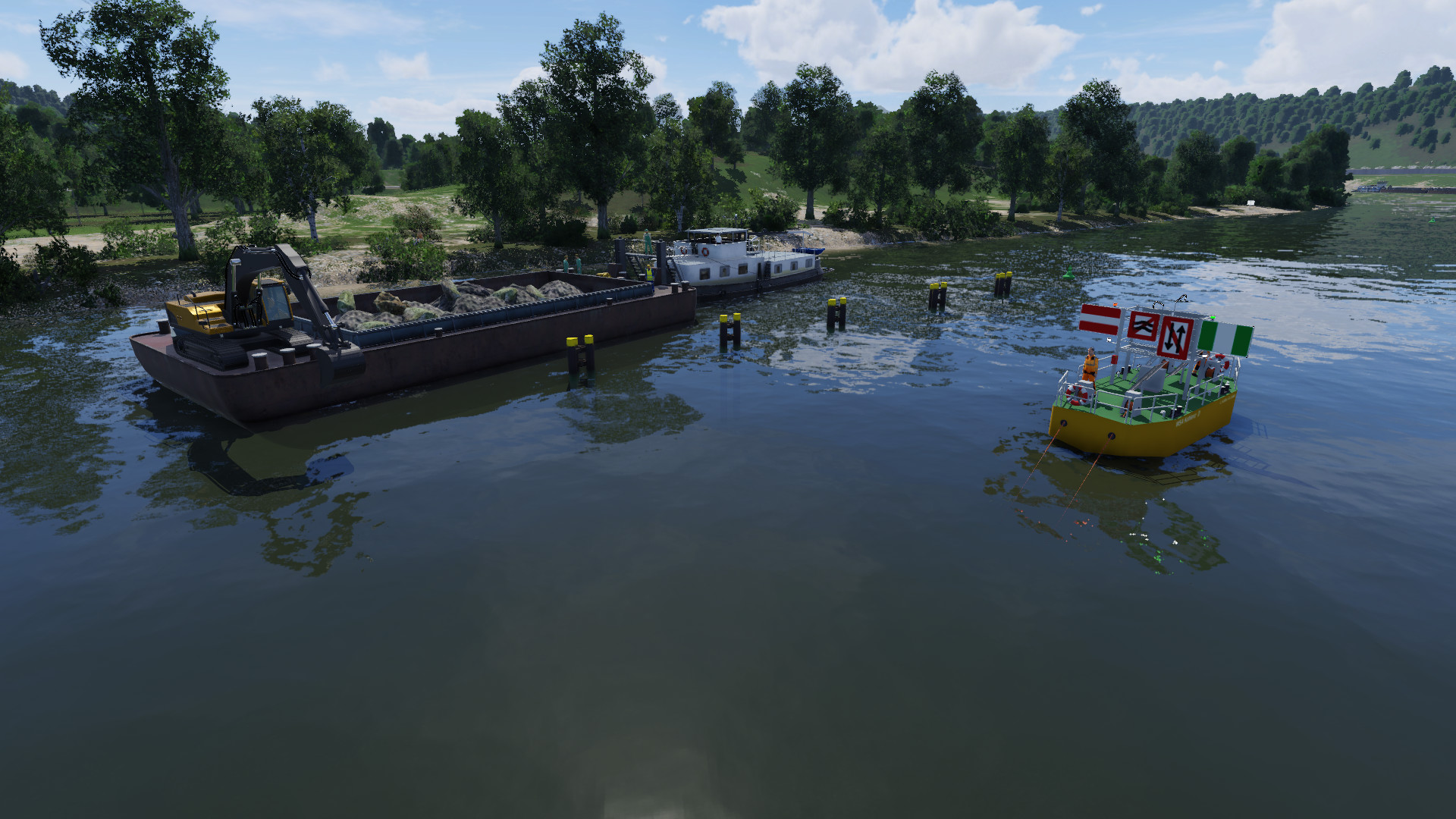 Baustelle am Fluss