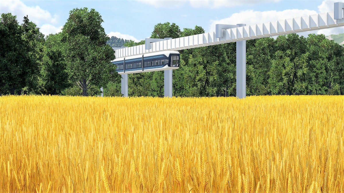 Prestigeprojekt Schwebebahn (Monorail) in Freifeld zwischen Flughafen und Messe 6/8