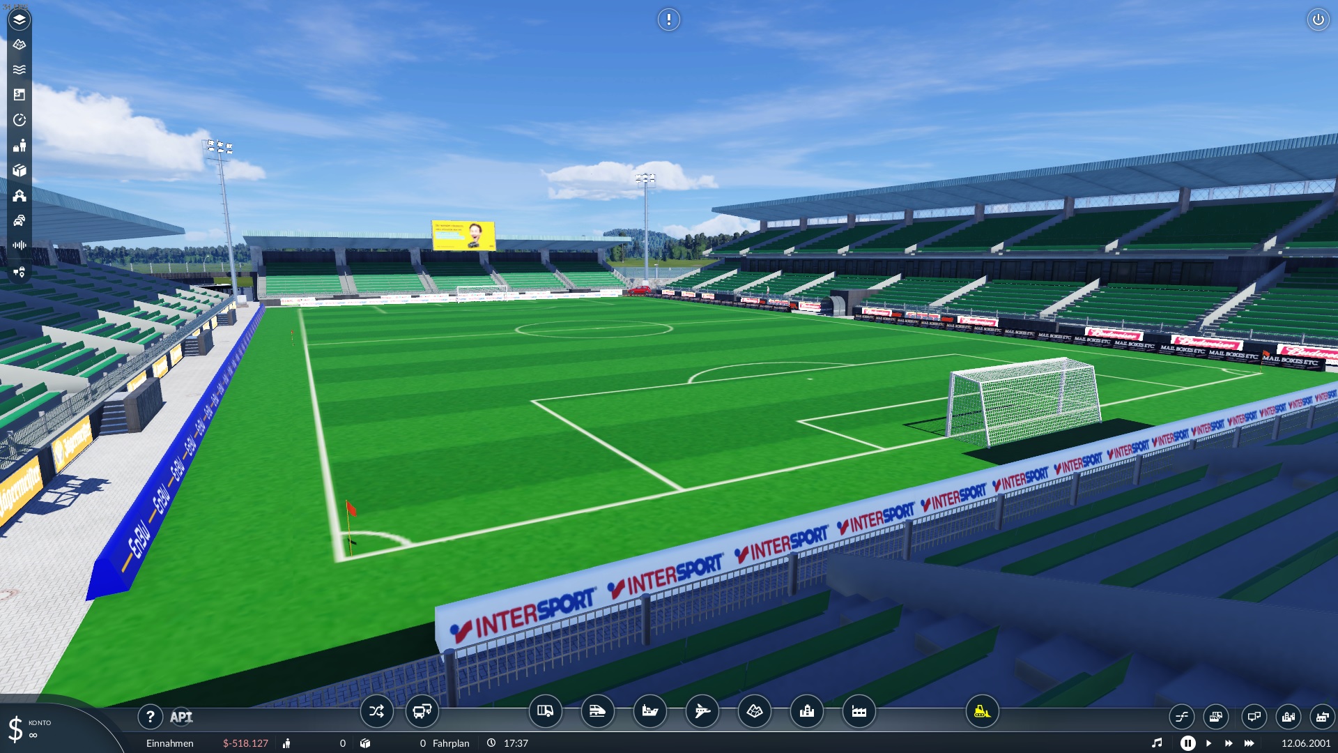 Modernes Stadion Innenraum