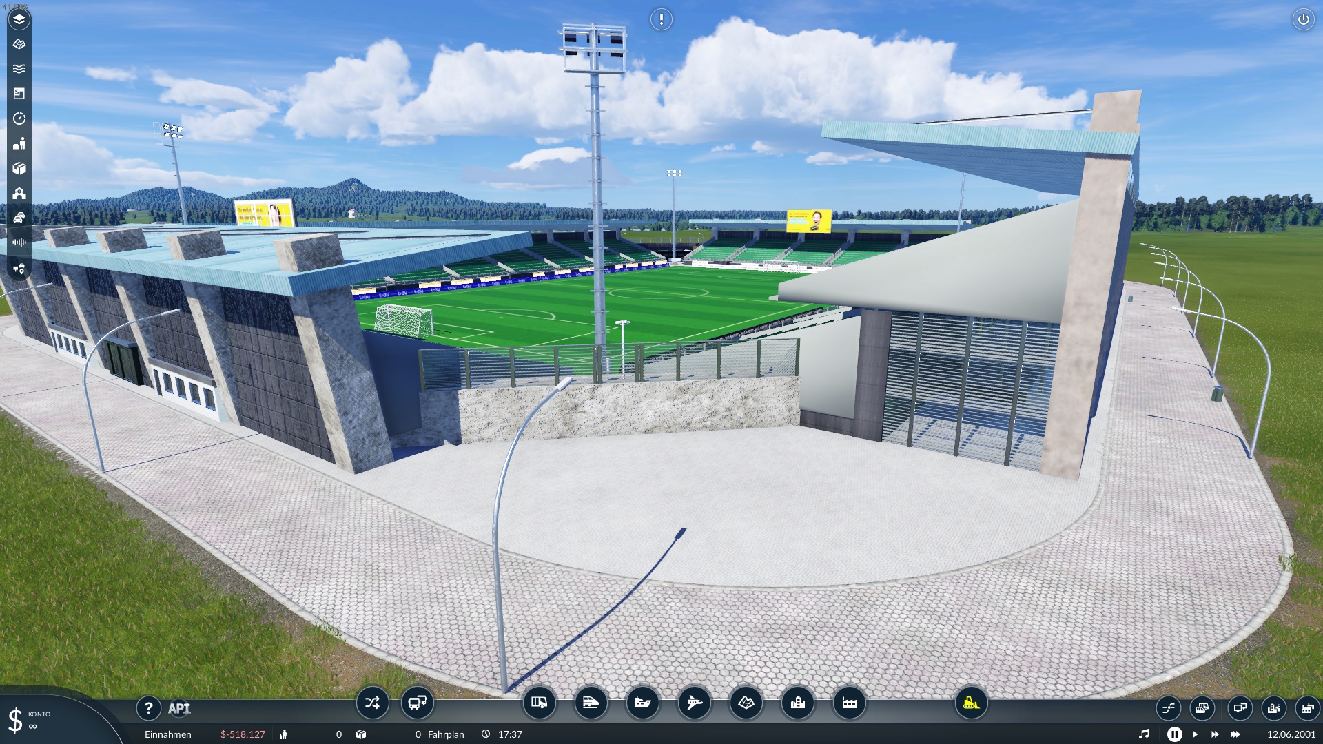 Modernes Stadion Außenansicht