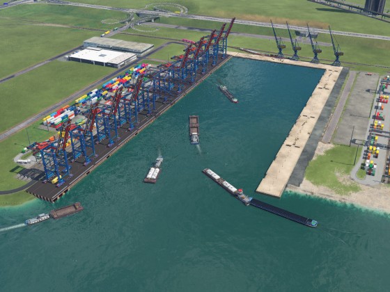 Fortschritt des Binnenhafens