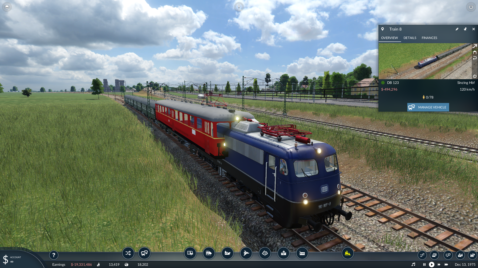 DB BR 110 Running Piggyback Services