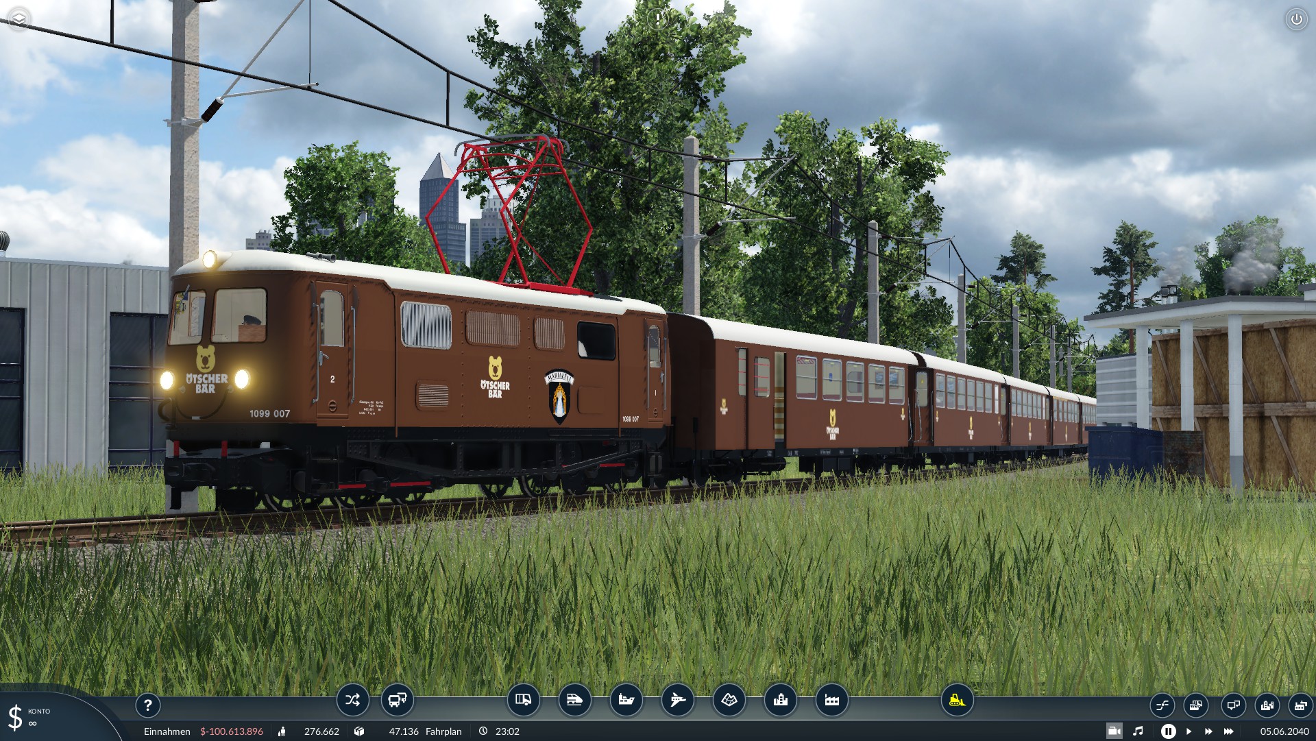 NÖVOG 1099 007 "Ötscherbär - Mariazell" bei der Ausfahrt der Stadt St. Pölten