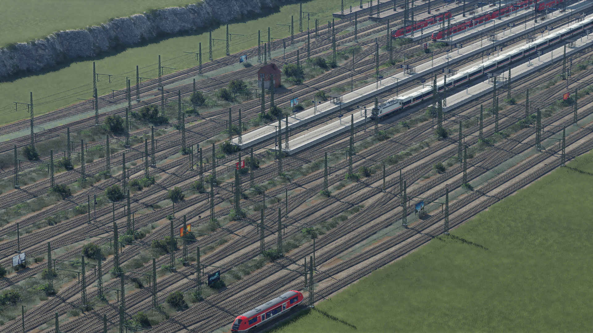 Fortschritt des Gleisvorfeldes von Vögele/ Fertigstellung der Vegetation