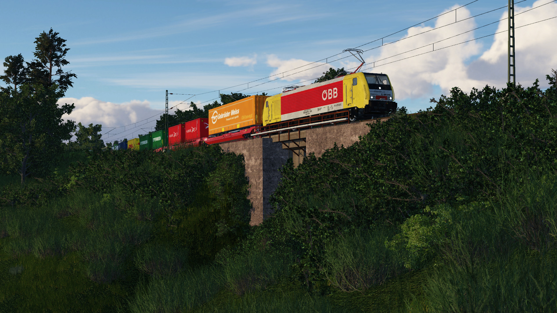 BR 189 mit einem Containerzug
