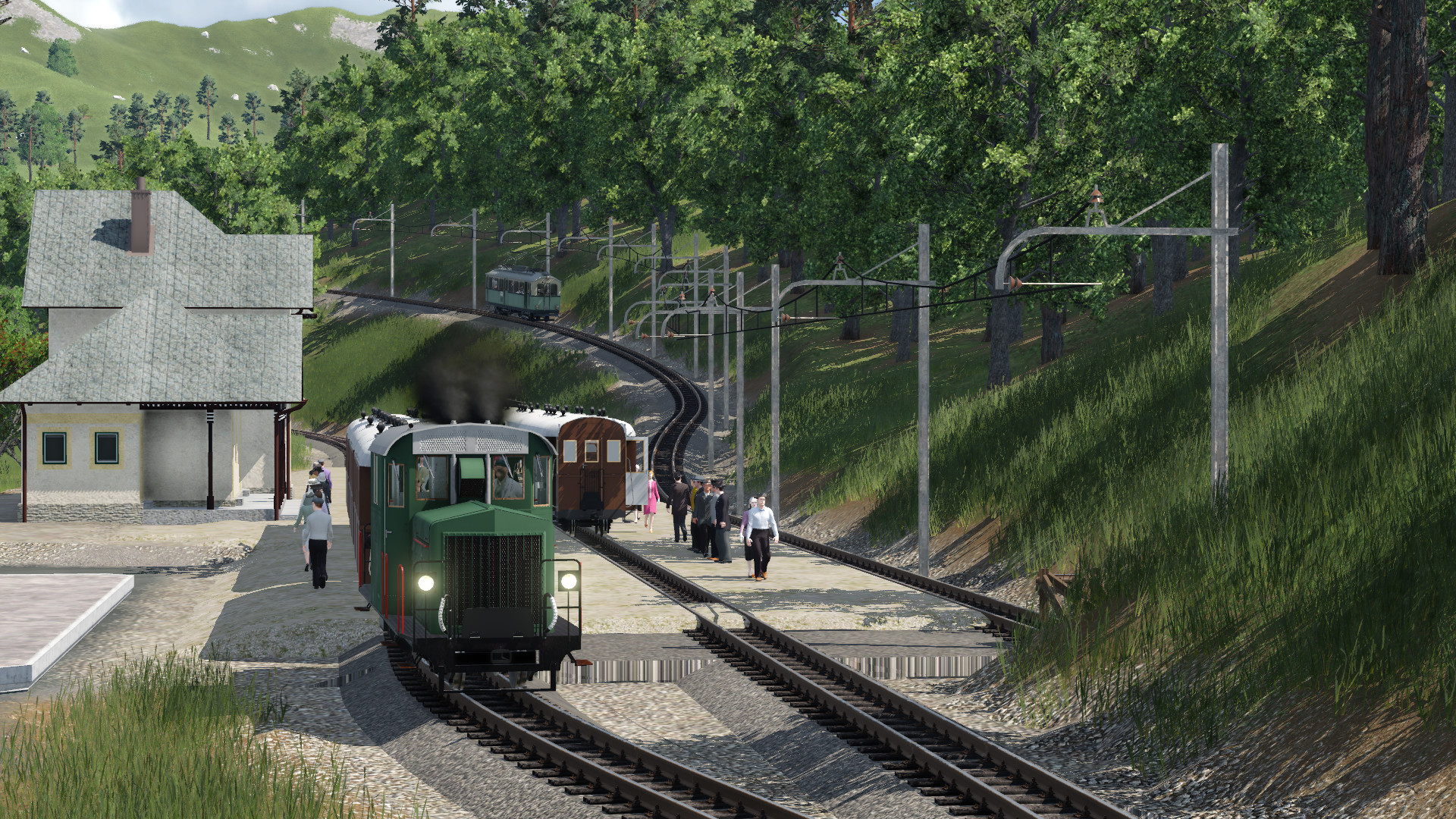 Kleine nachmittägliche Szenerie am Bahnhof Battenberg