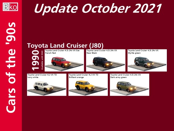The Toyota Land Cruiser is now also included in the Cars of the 90's mod