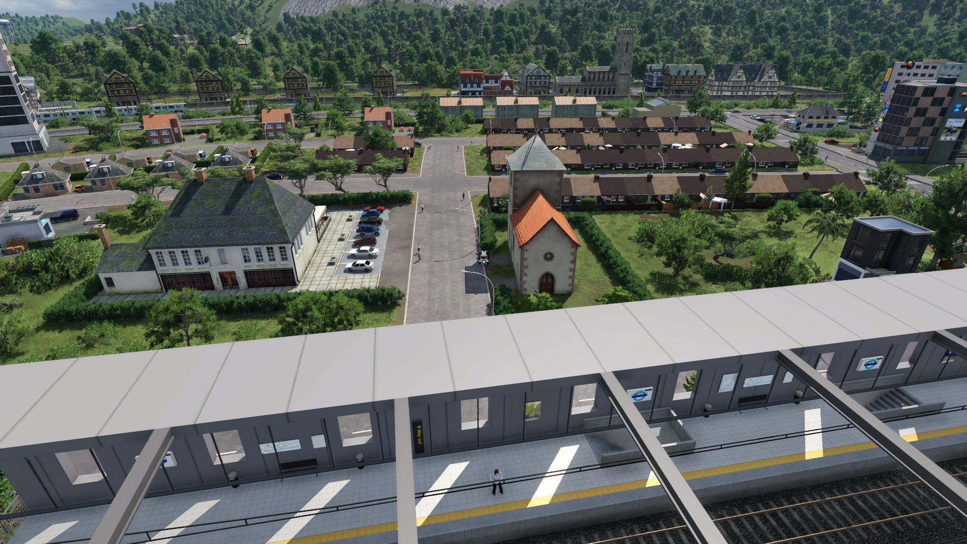 Blick über eine Ortschaft