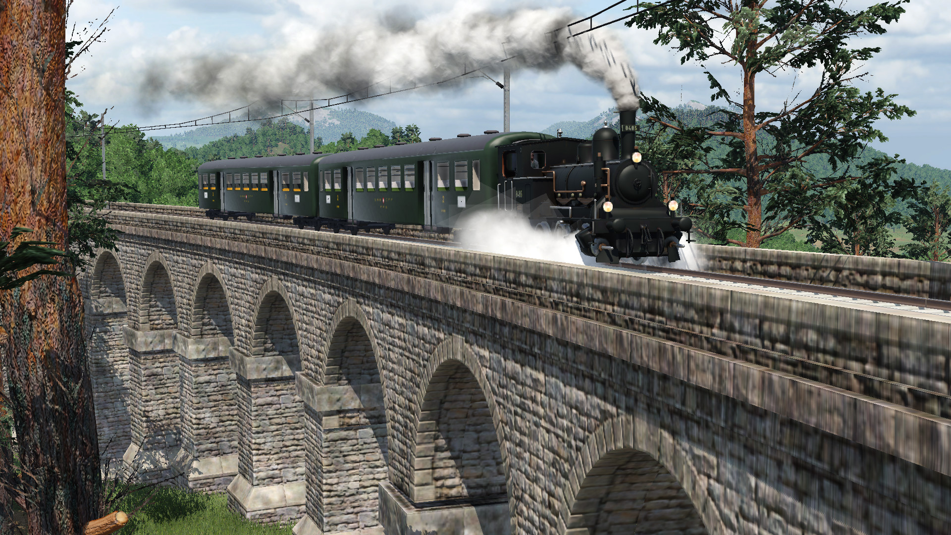 E3/3 Tigerli mit einem EXT auf der Steinbrücke.