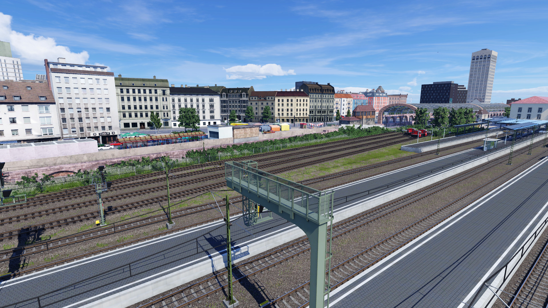 Häuserfront westlich des Hauptbahnhofs