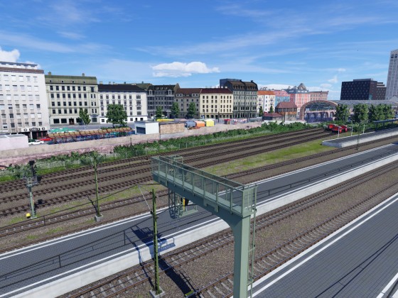 Häuserfront westlich des Hauptbahnhofs