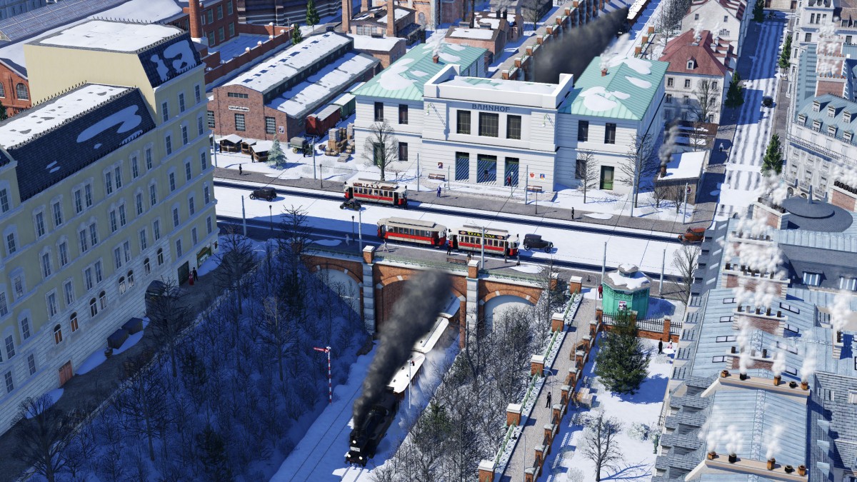 Winterliche Stadtbahn