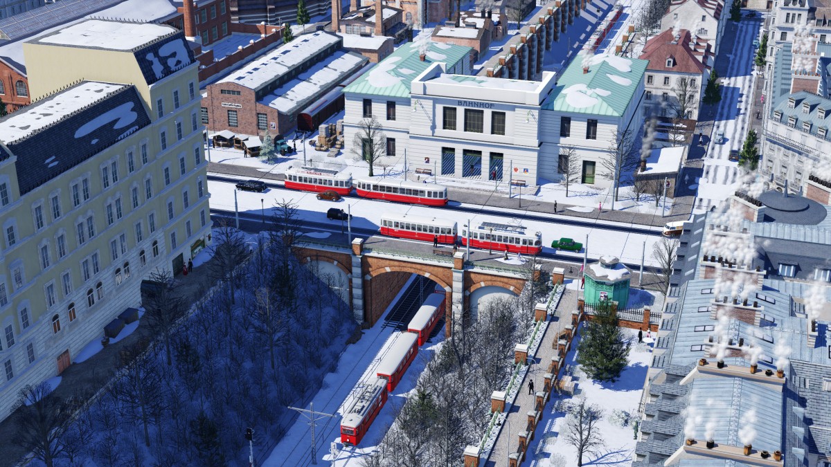 Winterliche Stadtbahn (1960er Jahre Version)