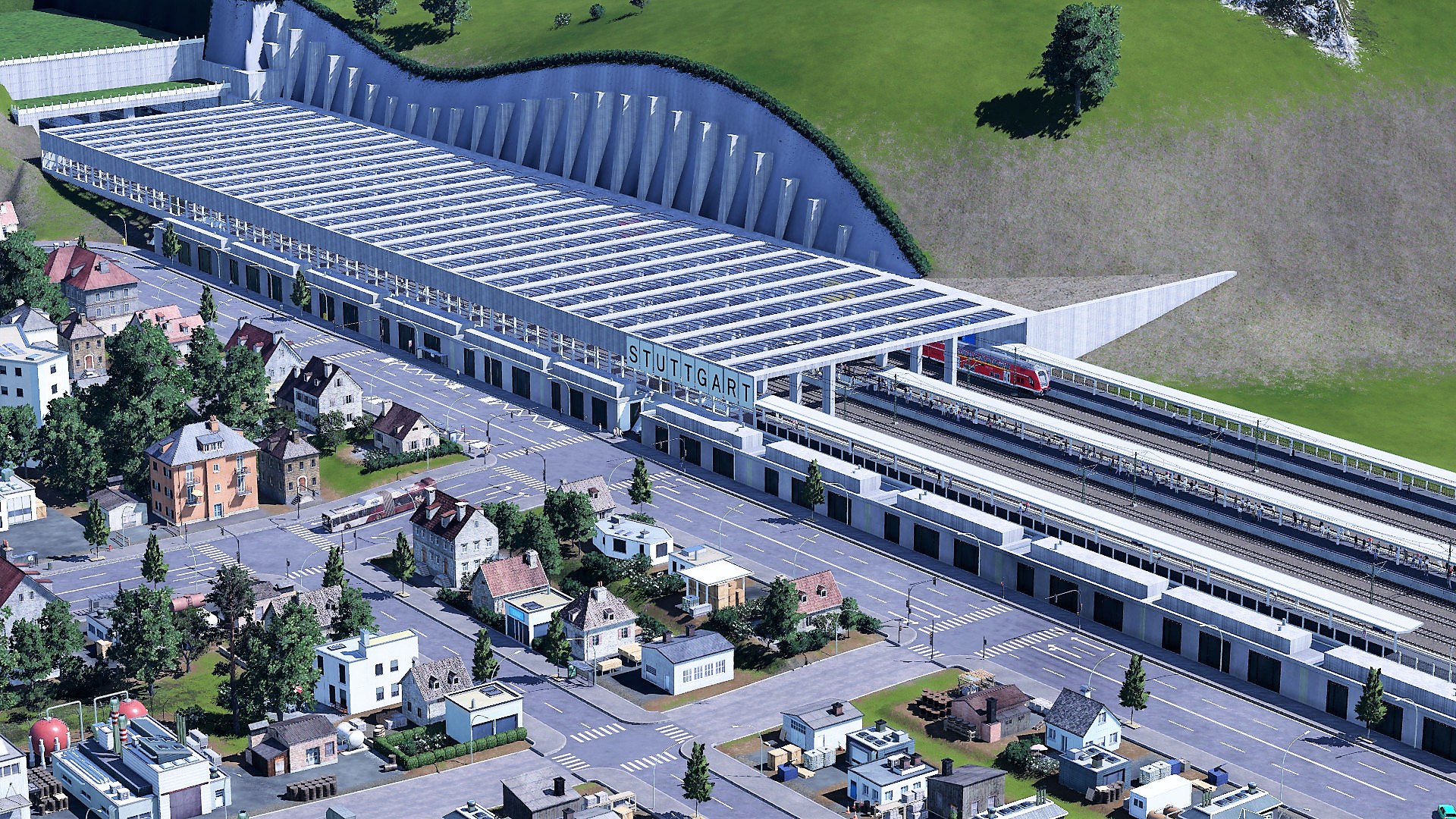 fiktiver Hauptbahnhof Stuttgart auf meiner Map der 3. YT-Staffel