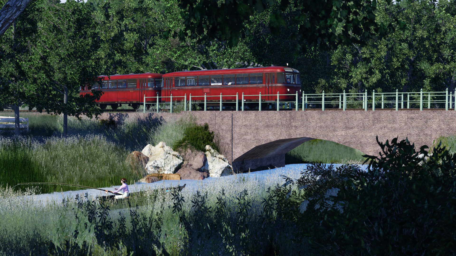Schienenbus über dem Hirschbach