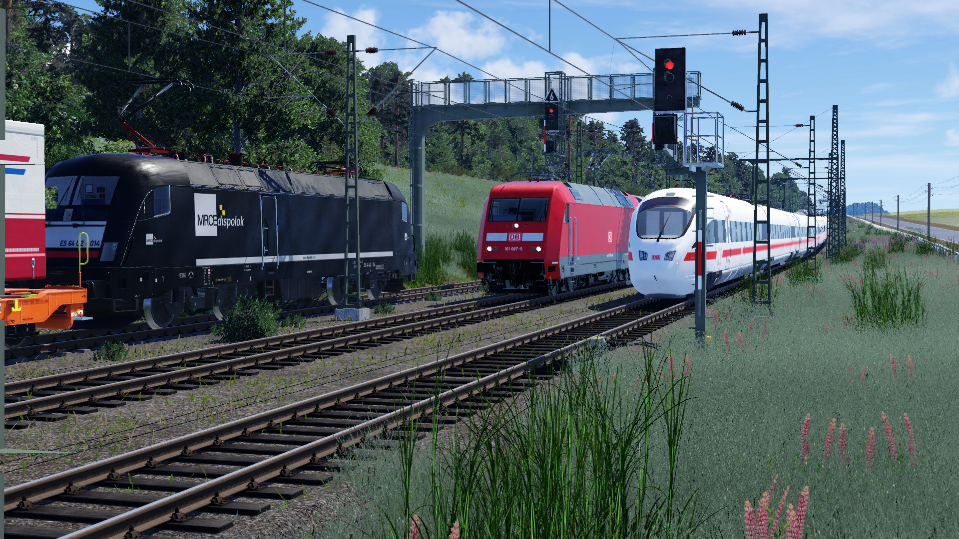 Zugbegegnungen MRCE Taurus, BR 101 und ICE T