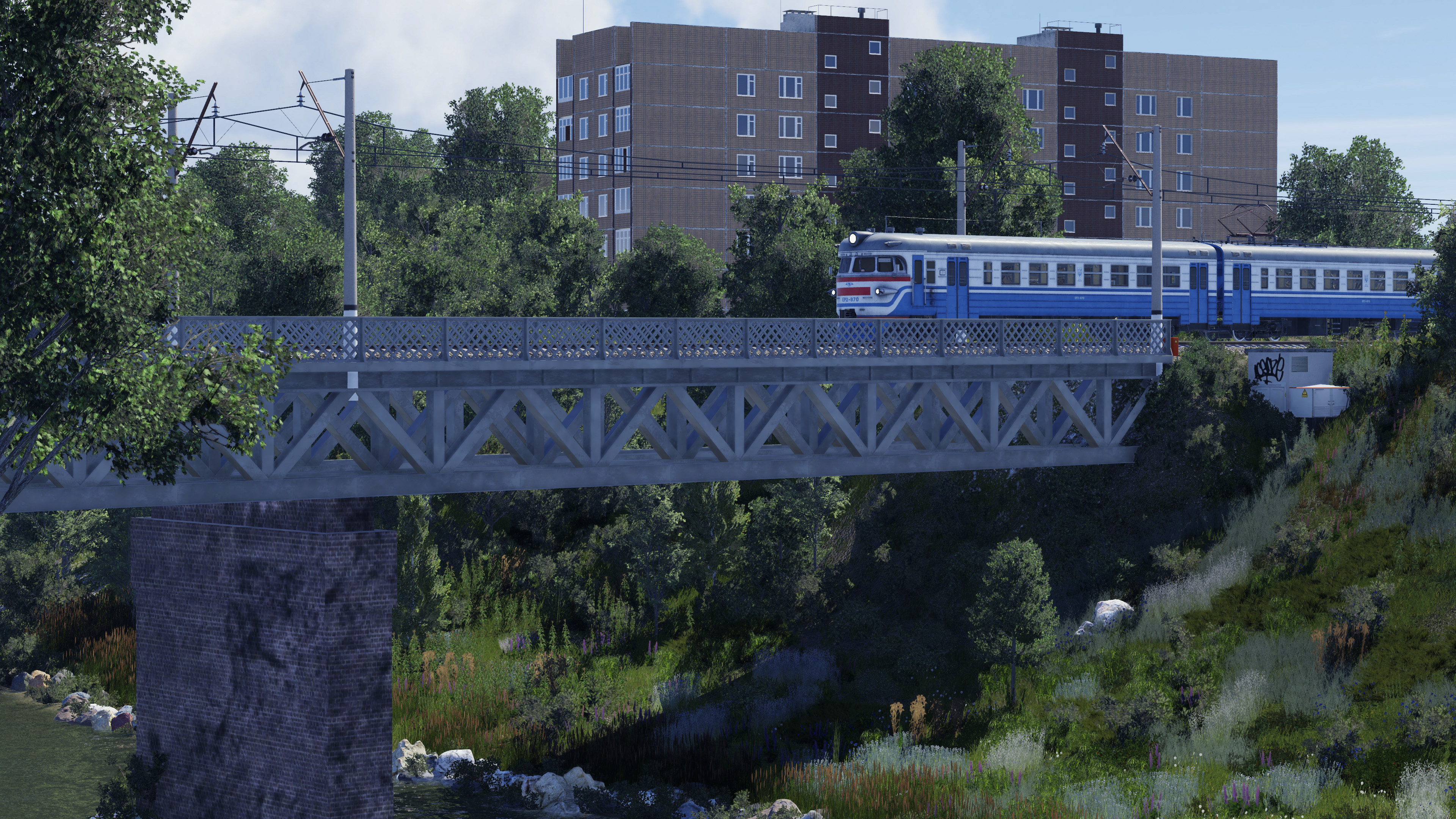 Bridge on a suburban railway