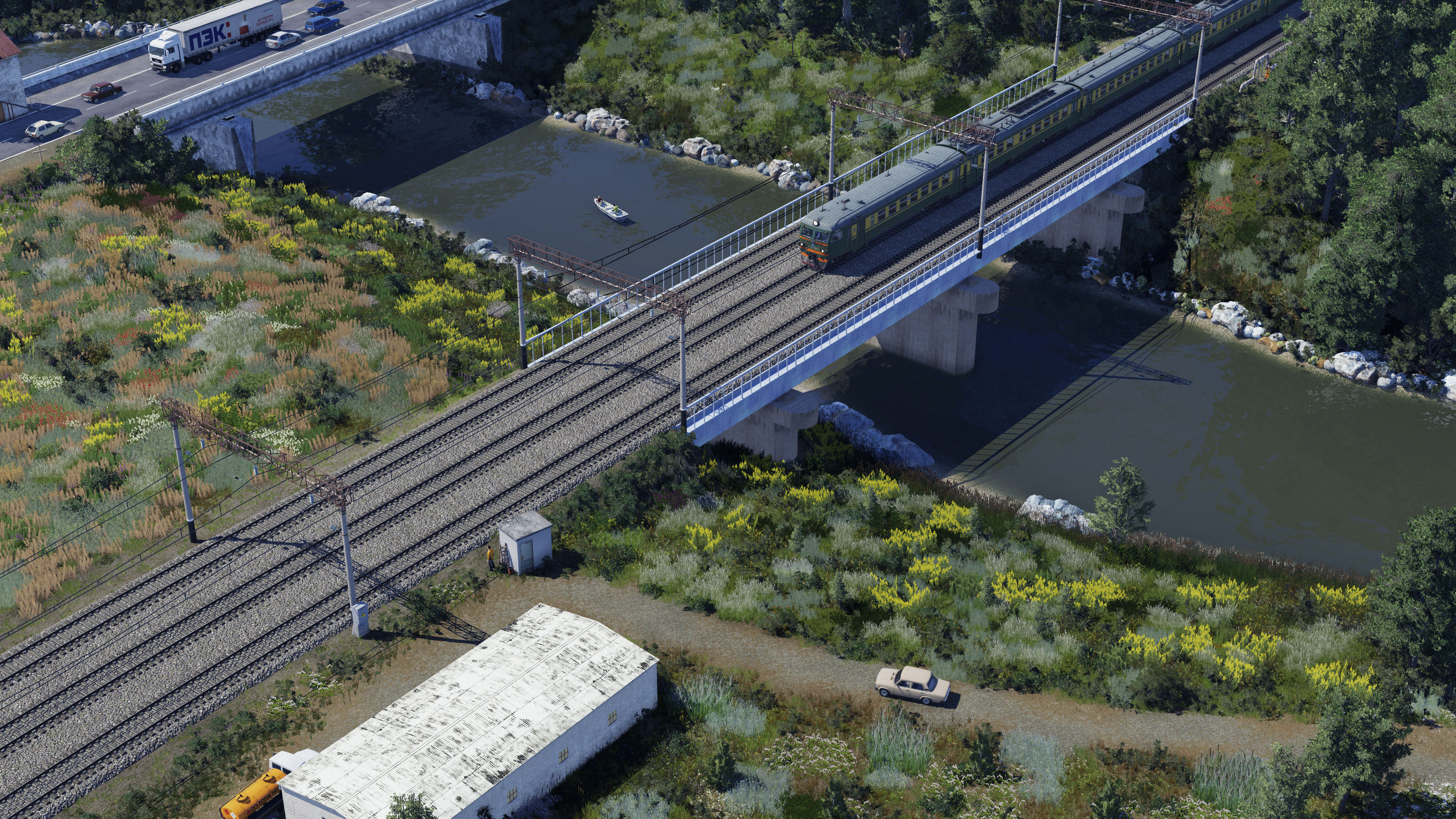 ER9 goes across the bridge