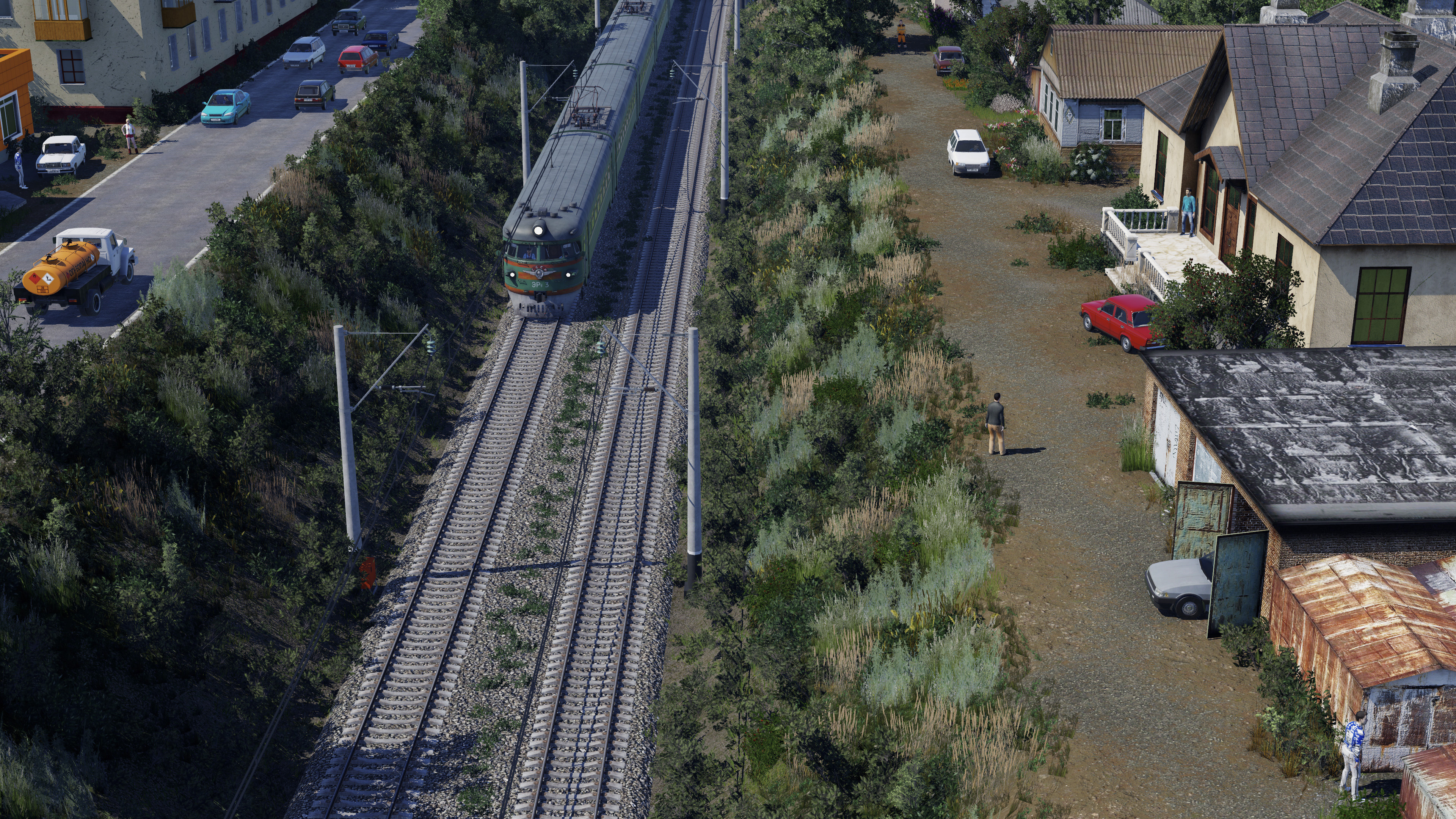Railway in a small town
