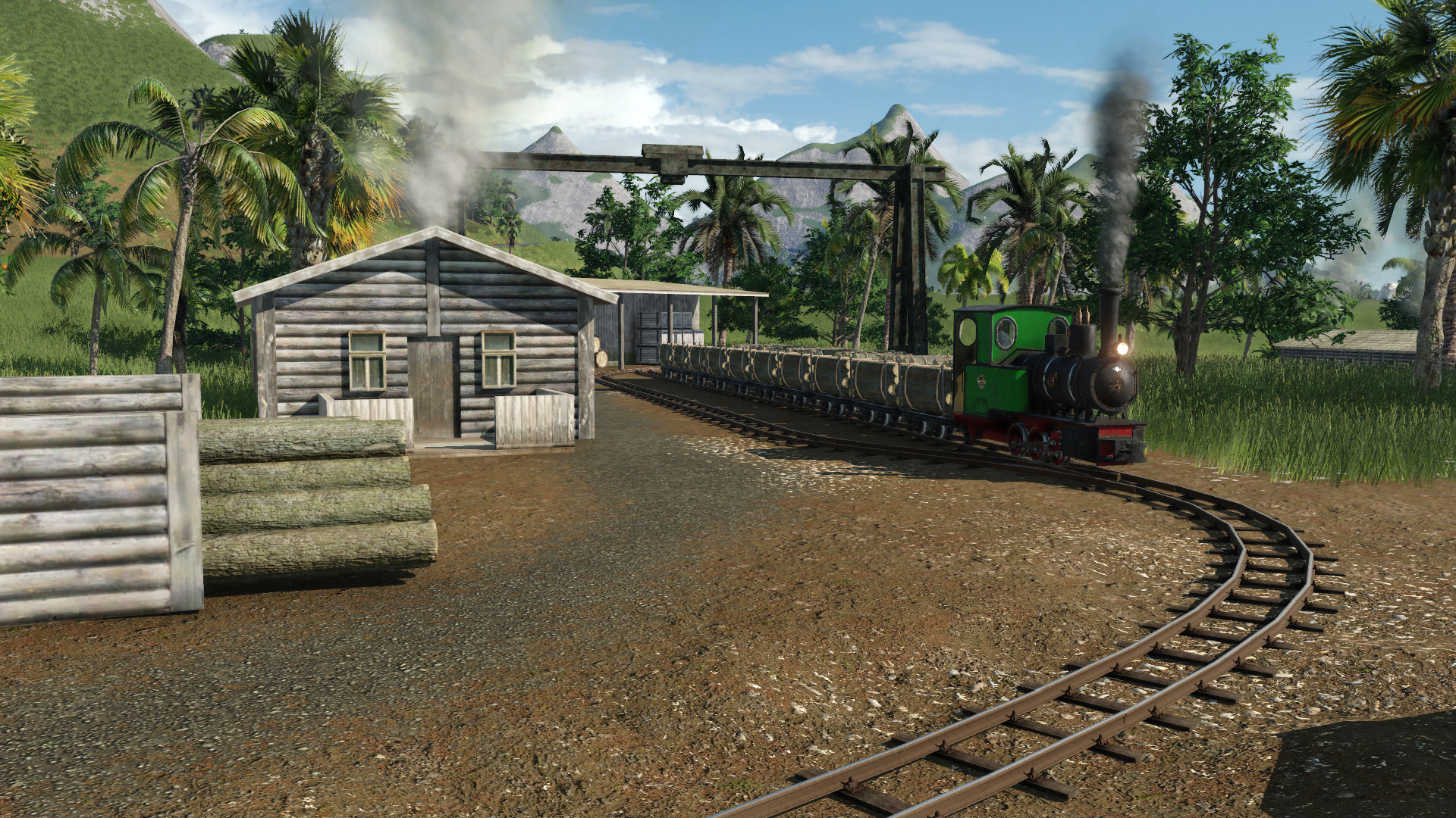 TPF2 Feldbahn fährt im Industriegelände "Wald"
