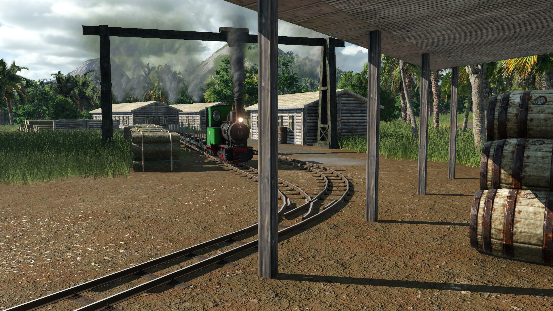 TPF2 Feldbahn fährt im Industriegelände "Wald"