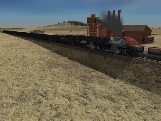 Big-Boy driven train picks up iron ore