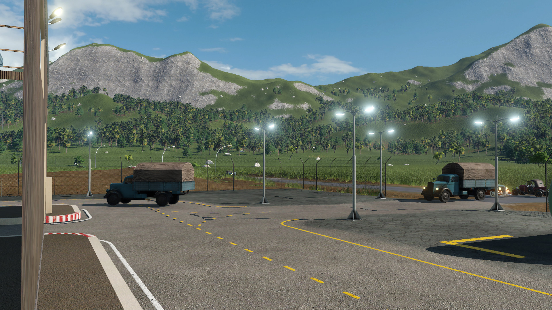 LKW fahren auf Bauernhof und Industrieanlage "Lebensmittelfabrik"