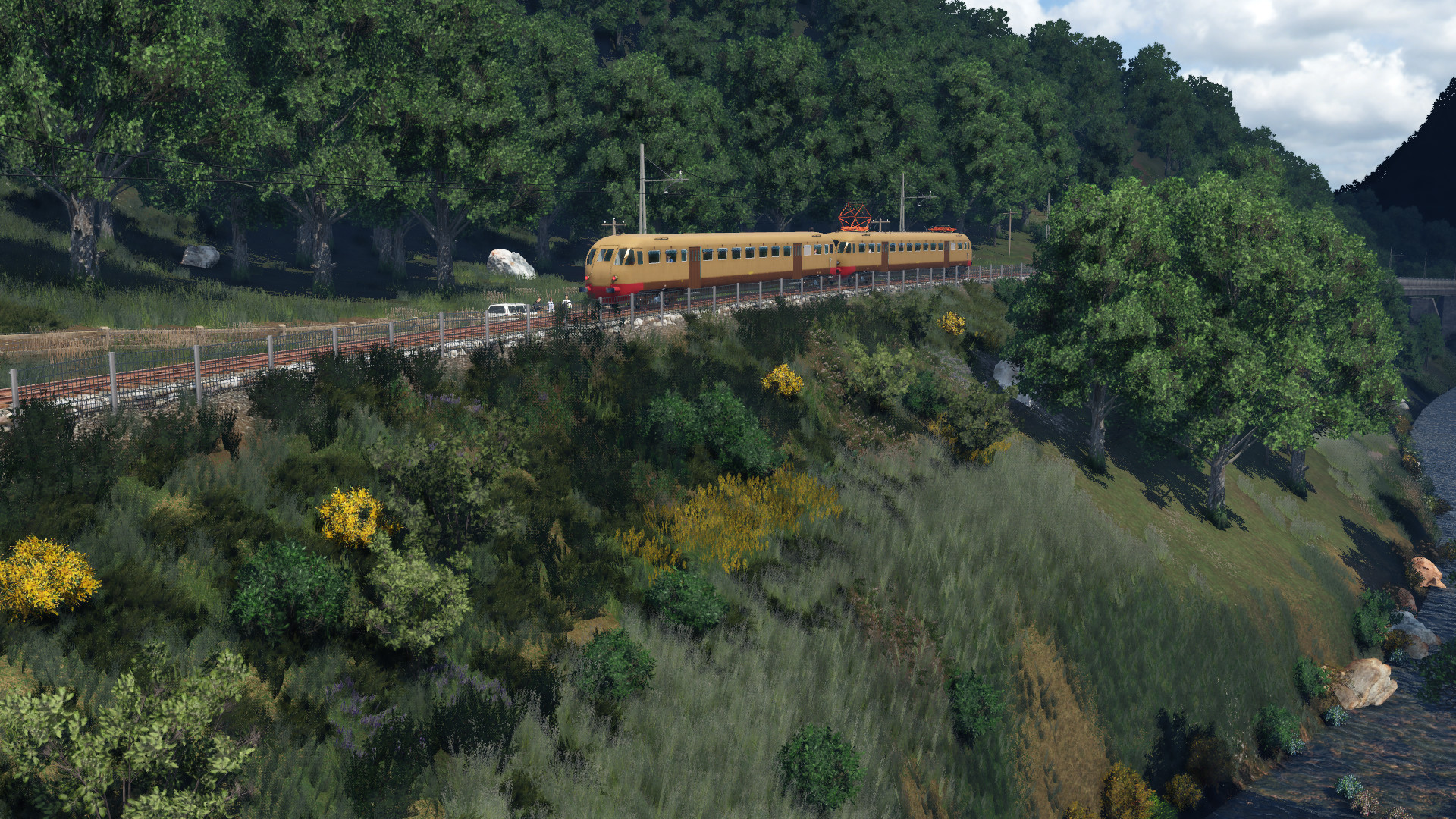 ALe 840 running in mountain line