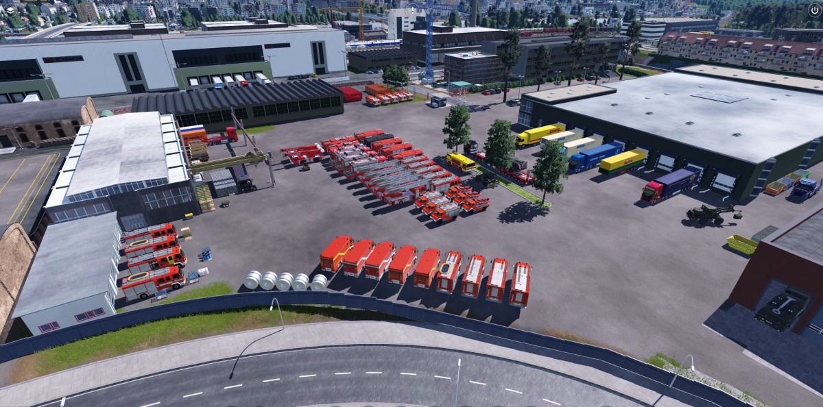 Hersteller für Feuerwehrfahrzeuge - Materialanlieferung und Stellplatz für Auslieferung