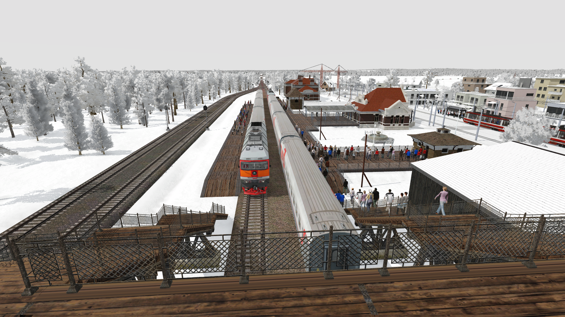Bahnhof in den unendlichen Weiten der russischen Taiga