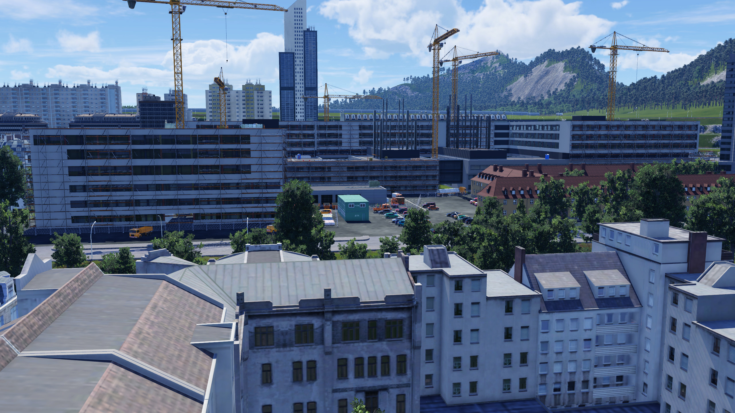 Blick auf die Baustelle