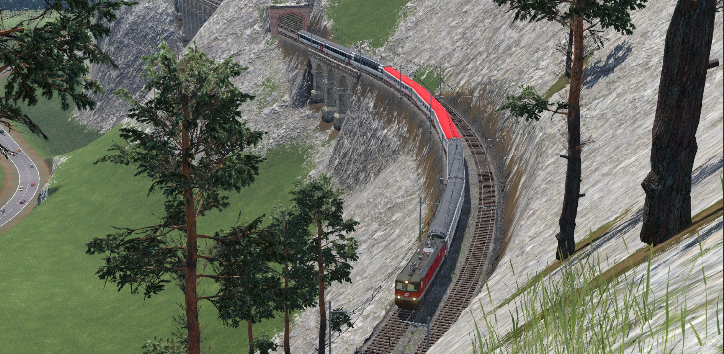 EC auf der Fahrt nach Basel SBB