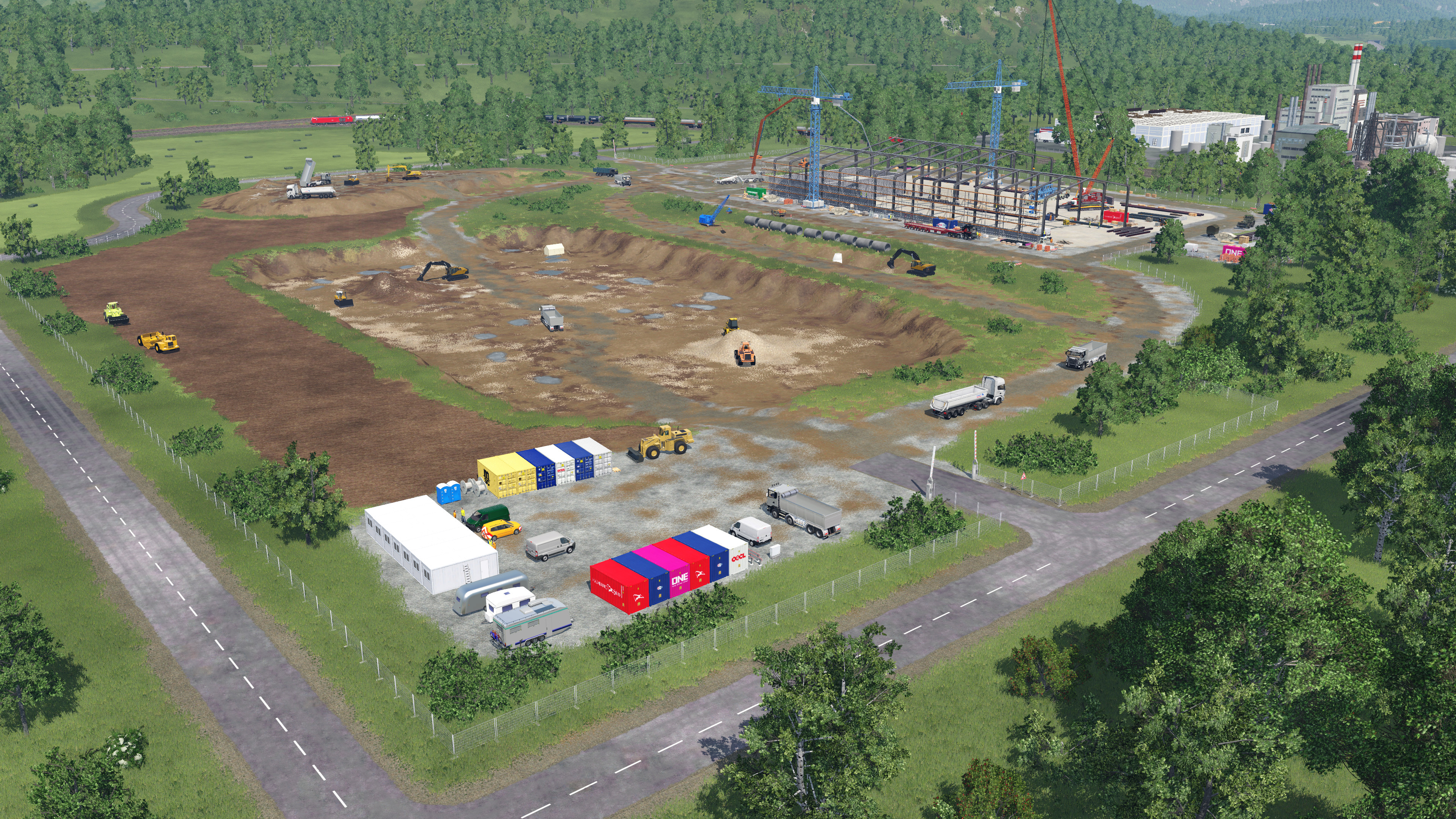Emseln Industrie und Logistik Park Baustelle