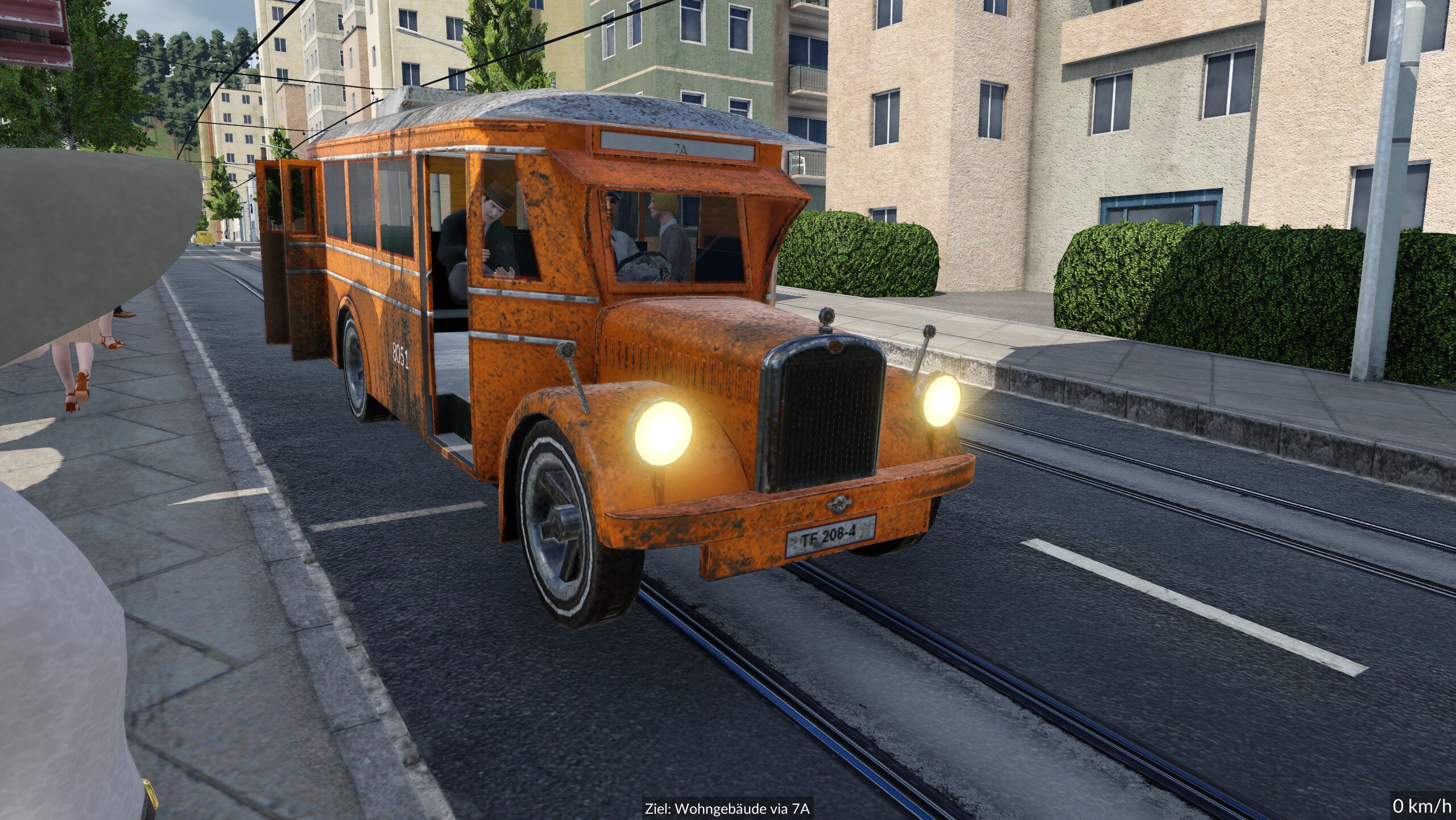 Verkehr in Wonneberg - Saurer Tüscher 8051 auf der Linie 7A - 11.07.1969