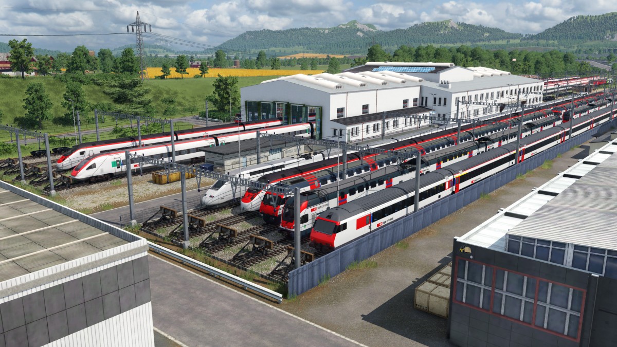 Swiss scenery: Bahnbetriebswerk