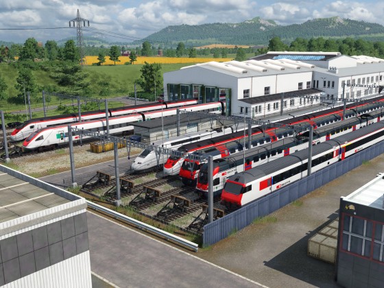 Swiss scenery: Bahnbetriebswerk