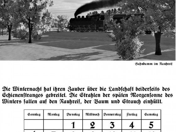 Reichsbahn-Kalender Februar