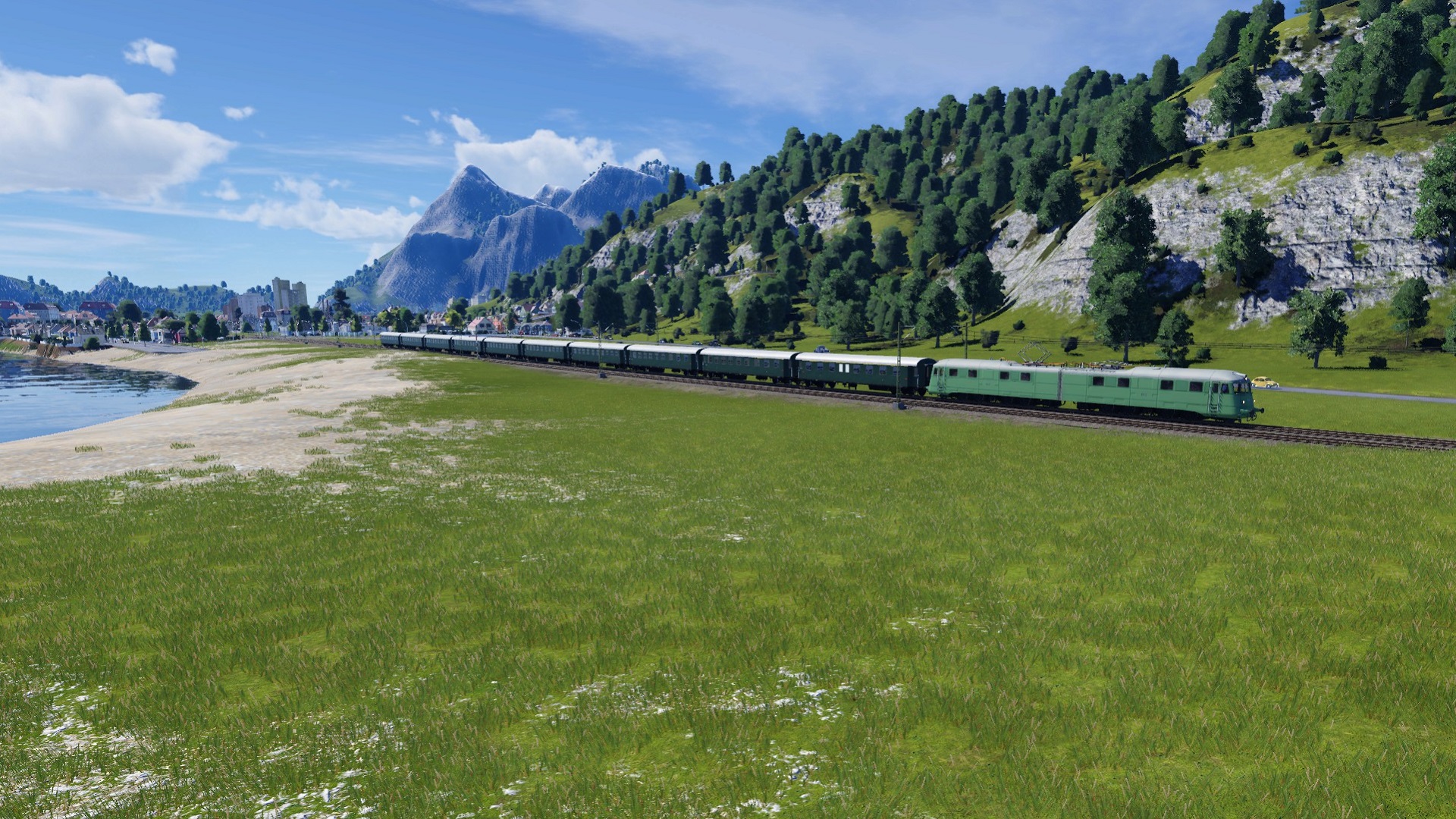 Schwerer Passagierzug
