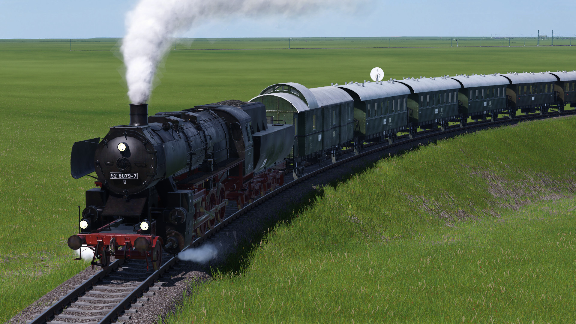 52 8079-7 als Sonderzug auf der Hürtgenbahn