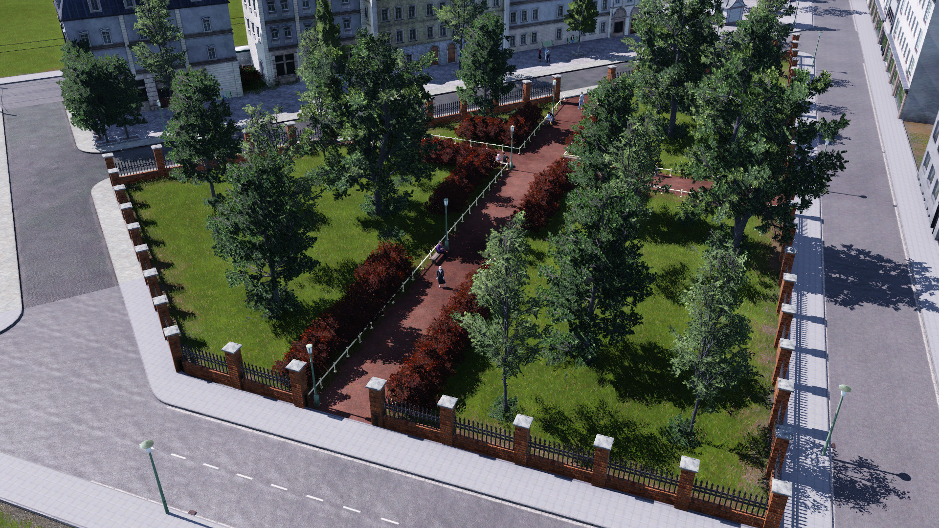 Der Park am Stadtrand